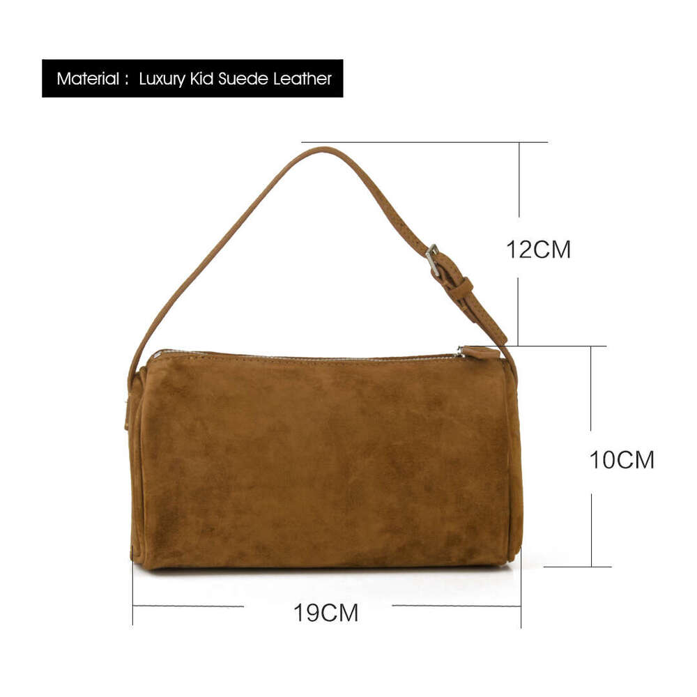 First Donna-in Layer Cowhide Mini Suede HandBag Real Leather Square Pen Container Bag for Women