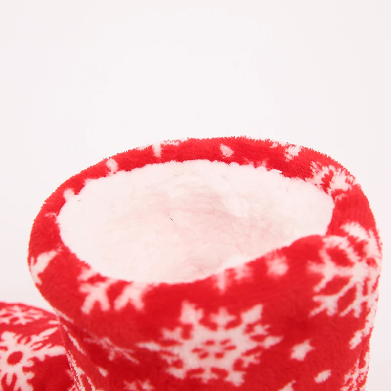Glglgege Warm Winter Slippers Home Family Shoes Winter Snowflake Snow Slippers Shoes Comfort Casual Boots bottes femme 241025