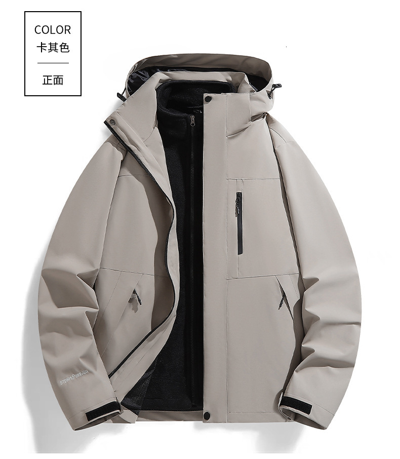 New Designer Men's and Women's Stormtrooper Jacket Winter Outdoor 3-in-1 Detachable Two Piece Mountaineering Suit Suitable for Couples to We