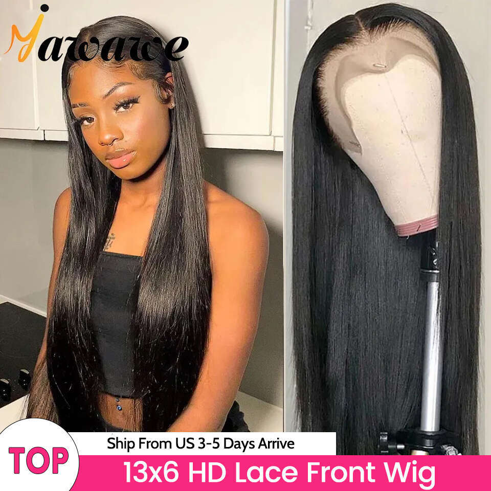 X HD Transparent Lace Frontal Wig Brazilian Straight Front Wigs For Women Human Hair PrePlucked Hairline On Sale