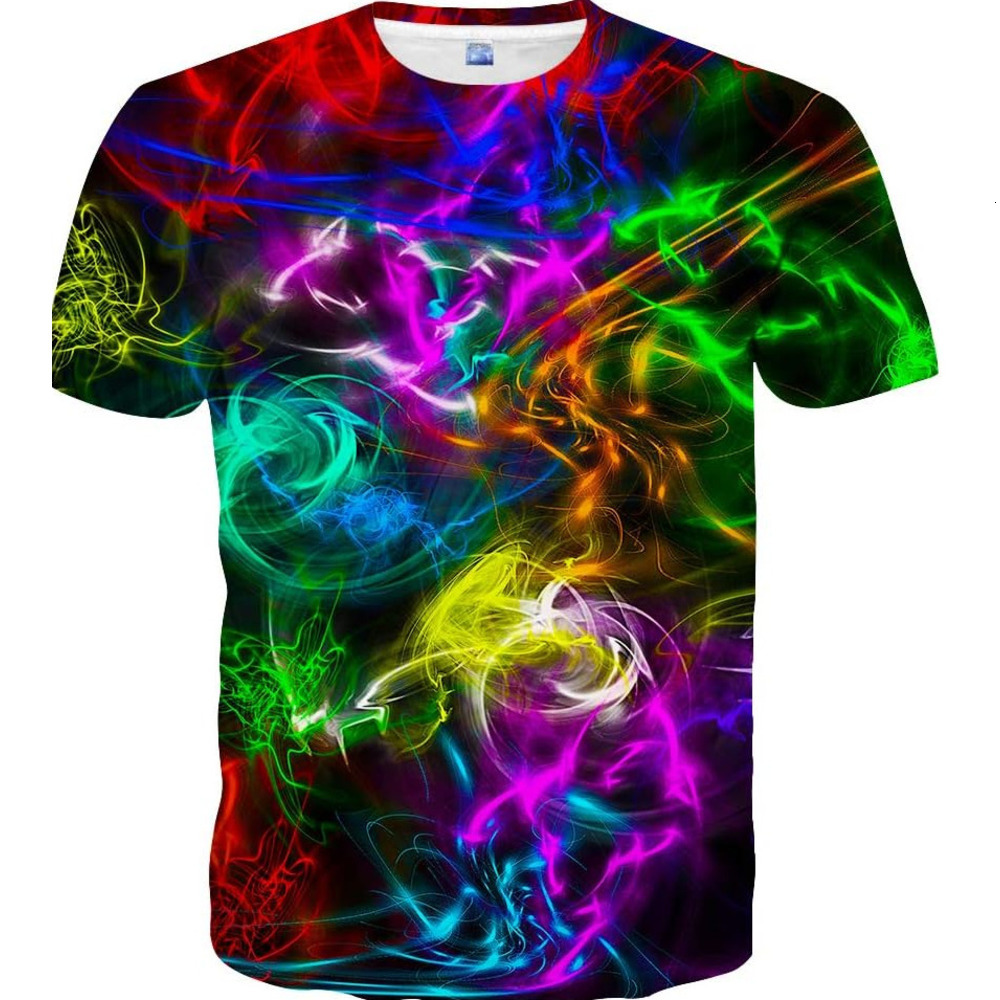 Mens T shirt 3D Graphic Colorful T-Shirts Crew Neck Print Tee for Men Women and Youngs tee Casual tops summer clothes cool