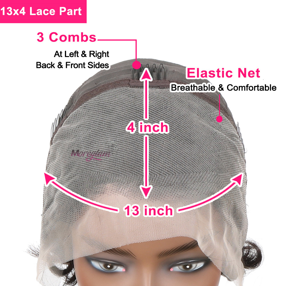 6 inch Afro Kinky Human Hair with Braids 180% Density 13x4 Transparent Lace Short Curly Bob Wigs for Women PrePlucked
