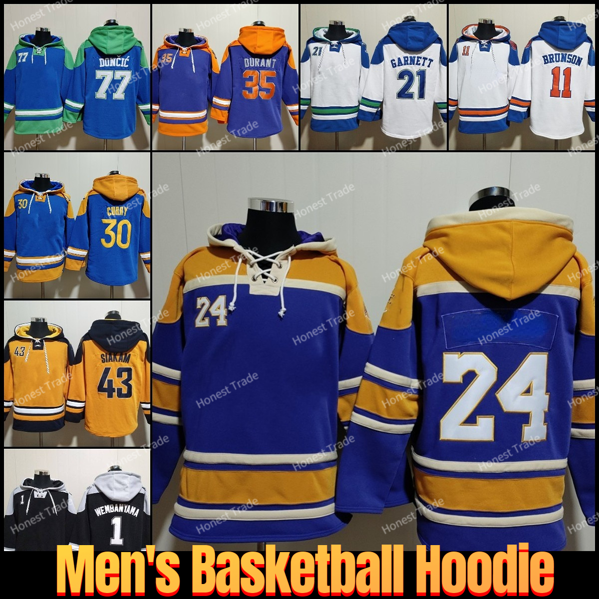 11 Kyrie Irving Basketball Mens Hoodie Edwards Patrick Ewing Antetokounmpo Durant Wembanyama Doncic james Ball Nikola Jokic Curry Stitched Sports Casual Hoodies