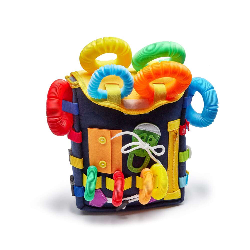 For Toddlers With Buckles Zippers, Sensory Toys, Learning Activity Through Play, Can Be Stored And Carried On The Back, Travel Toy Backpack