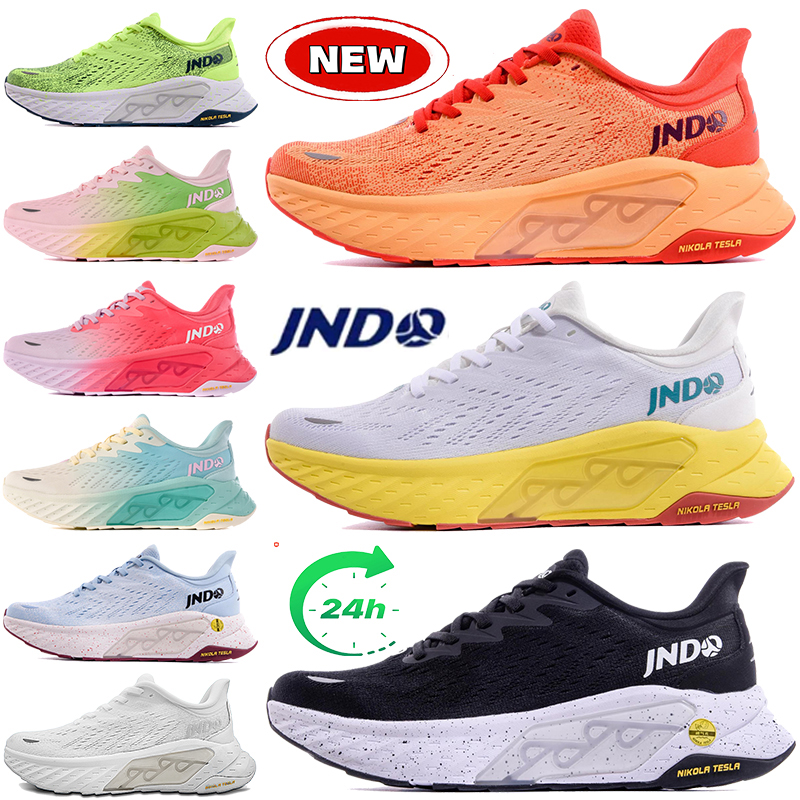 JNDO Designer Whale Leaping Glow in the dark Running shoes 2.0 sneakers triple black Sunrise White Yellow Flame seaweed Light Blue outdoor men women t