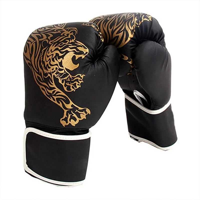 Tiger Pattern Boxing Gloves Breathab PU ather Fighting Gloves Children Boxing Training Kickboxing Gloves for Home SportXJ241028