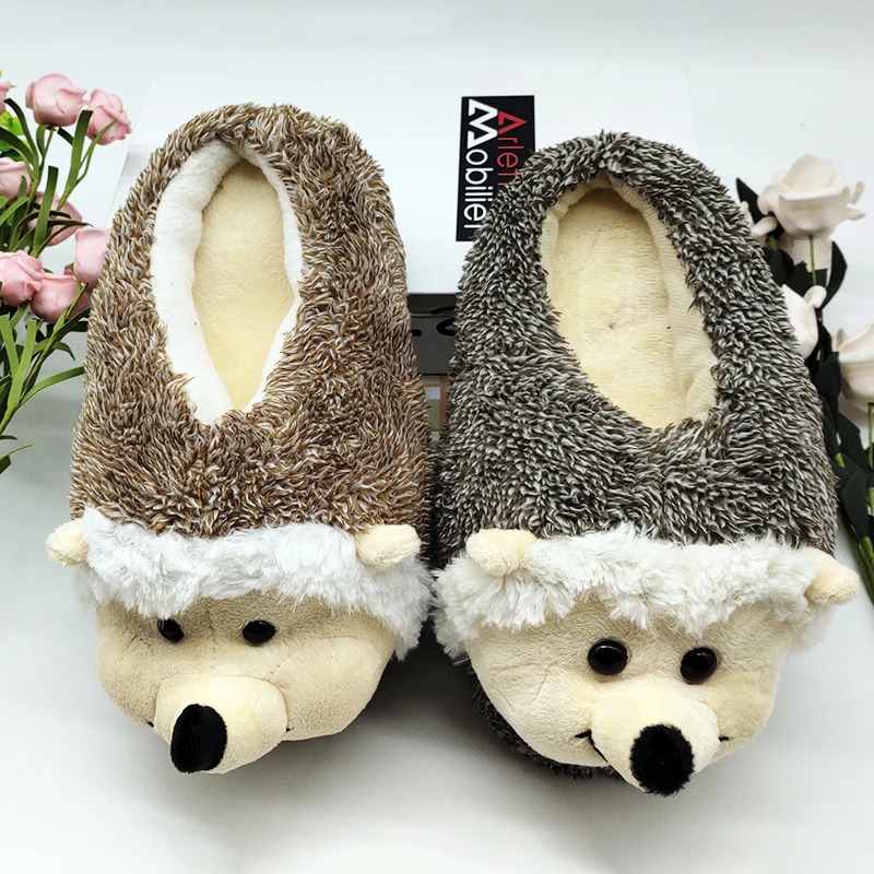 Special Hedgehog Fur Slippers Fluffy Shoes Funny Men Women Winter Slippers Custom Slippers Home House Slippers ren Indoor 241025