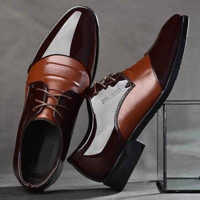 Men Dress Shoes Multi Style Leather Shoes Mens Casual Shoes Business Dress Shoes Pointed Lace Up Wedding Dressing Shoes 241009