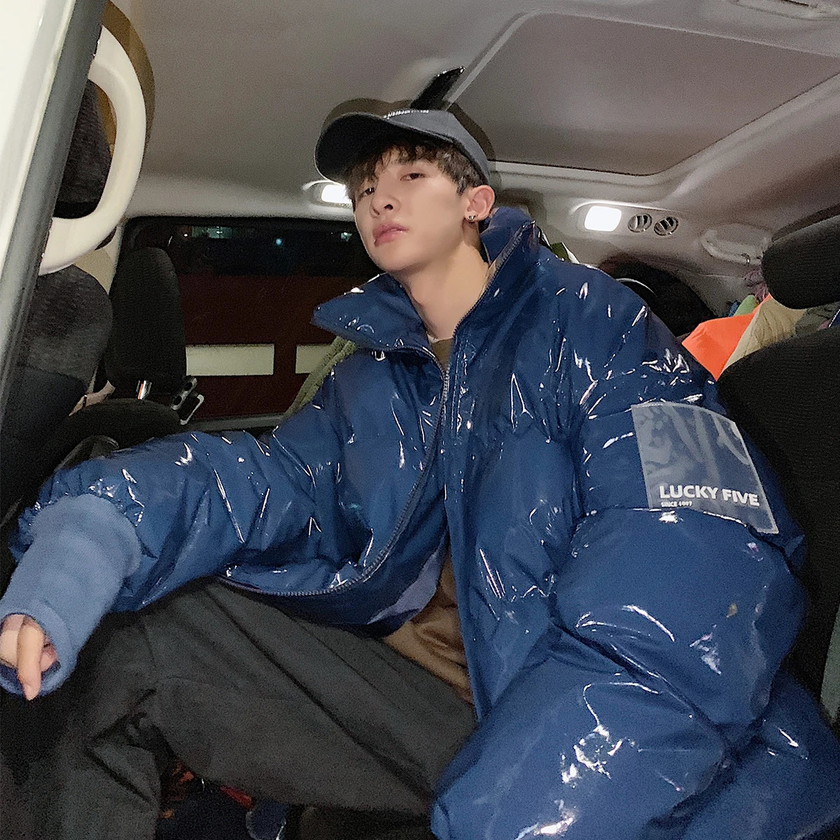 Winter Men Solid Color Parkas Quality Mens Stand Collar Harajuku Warm Thick Jacket Male Fashion Casual Parka Coat 241024