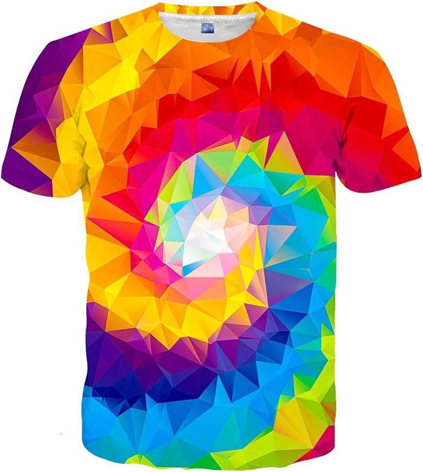 Mens T shirt Mens T shirt 3D Graphic Colorful Crew Neck Print Tee for Men Women and Youngs tee Casual tops summer clothes tee casual fashion cool