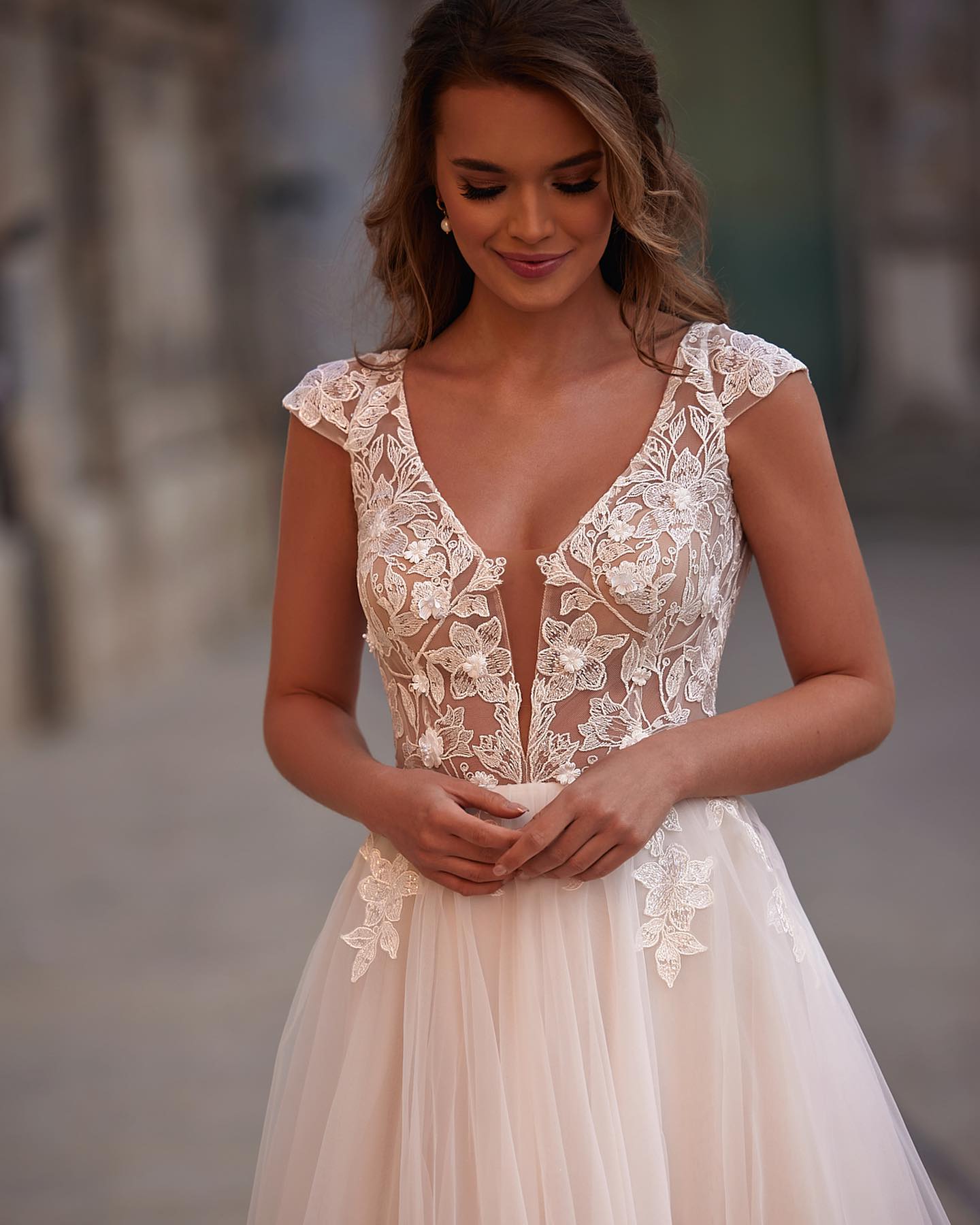 Sweet lace dresses bridal gowns 2024 cap shoulder wedding dress A e tulle backless robe de mariee