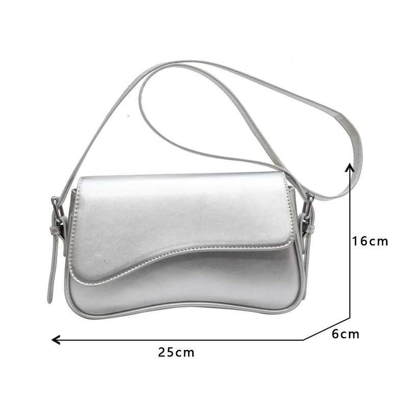 Vintage Leather Crossbody Bags for Women 2025 Designer Female Small Flap Shoulder Underarm Bag Armpit Handbags and Purses