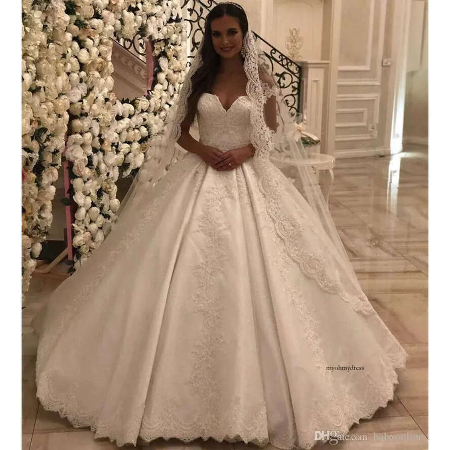 New Arrival Vintage Plus Size Dresses A E Sweetheart Lace Appliques Or Length Wedding Dress Bride Gowns Vestidos De Novia 0430
