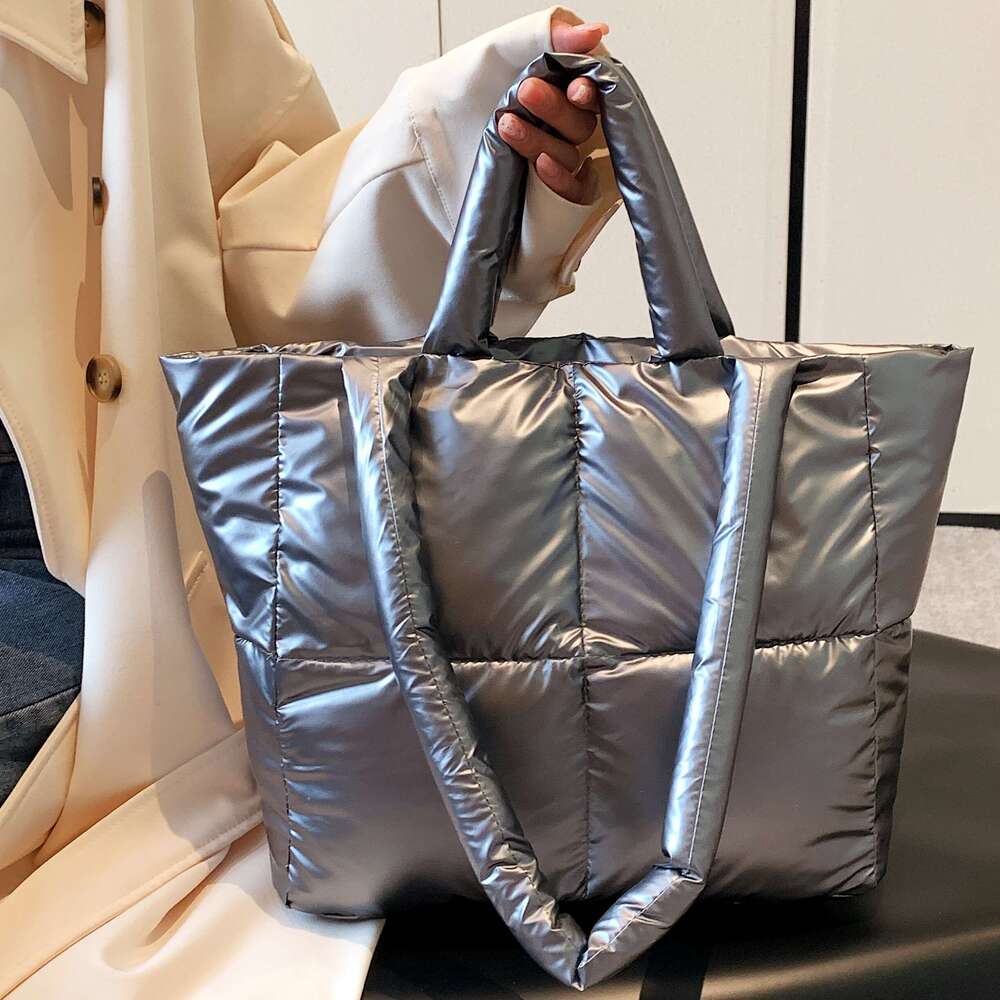 Puffer Large Capacity Tote Stylish Soft Quilted Hand Bag, Women's Fashion Ever Day Shoulder Bag & Purse - view 3
