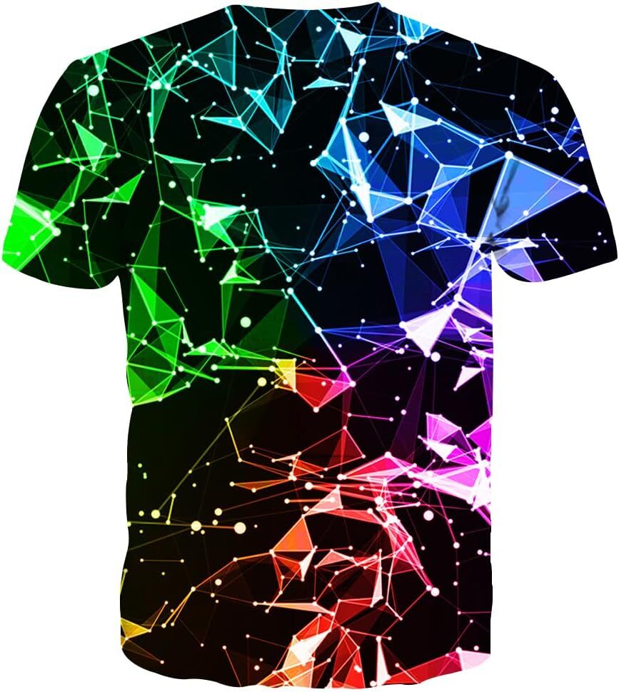 Mens T shirt 3D Print Shirts Colorful Space Graphic Tees for Men Women Teens tee Casual tops summer clothes tee casual fashion cool