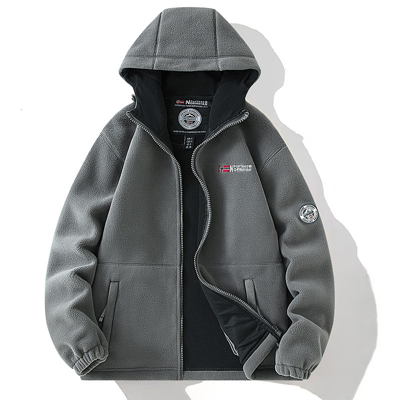 2024 new designer men's winter wool warm men's and women's hooded jacket Tiktok live network red embroidery 8918