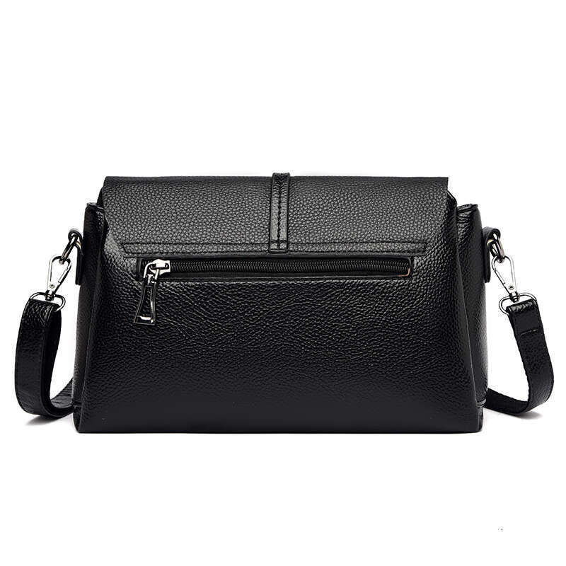 Solid 2025 color Cow Handbag Female Messenger Tote Sac High Quality Genuine Leather Women Crossbody Shoulder Bags