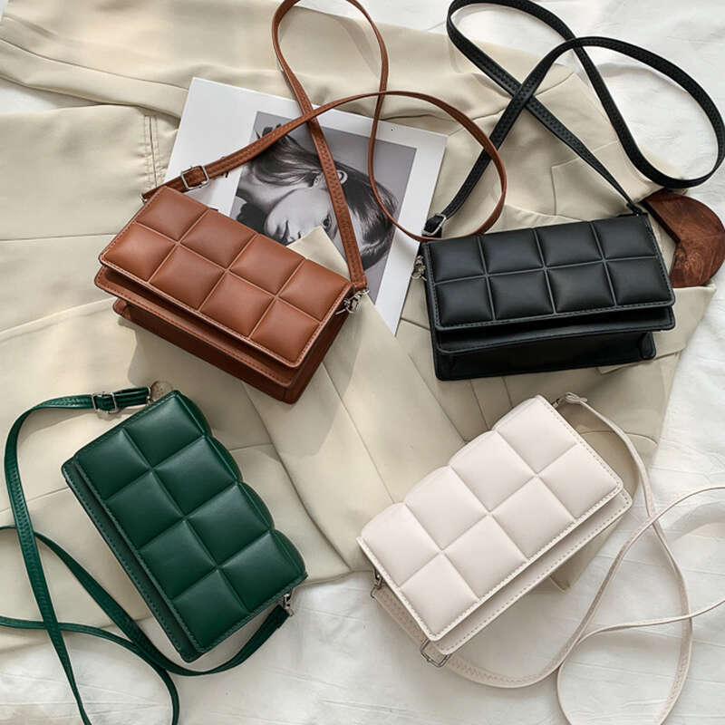 Solid New Color Fashion Shoulder Handbags Female Travel Messenger Bag Plaid Small PU Leather Crossbody Bags For Women s