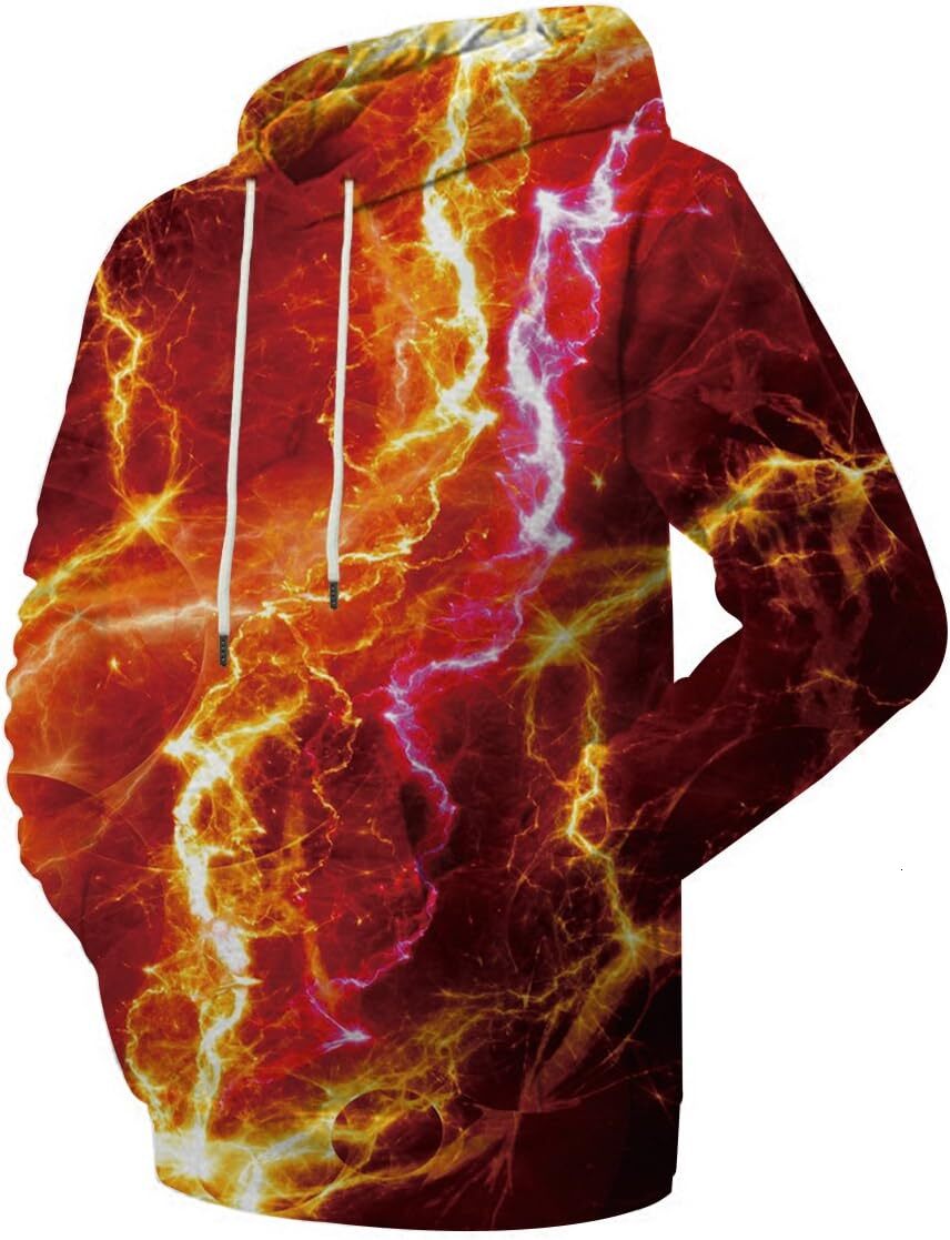 Hoodie for Mens Unisex Colorful Graphic 3D Print Cool Sweatshirt Cool Design with Pocket for Men Graphic Hoodies sweatshirt Pullover Long Sleeve