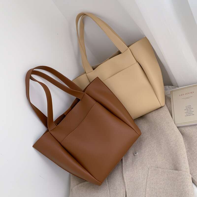 Bag Women's Large Capacity Shoulder High Quality PU Leather Handbags and Purse Female Retro Tote Bags sac a main femme s min