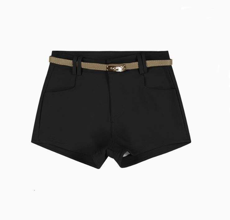 Women's white casual shorts with high waist and elastic slim fit, spicy girl tight pants