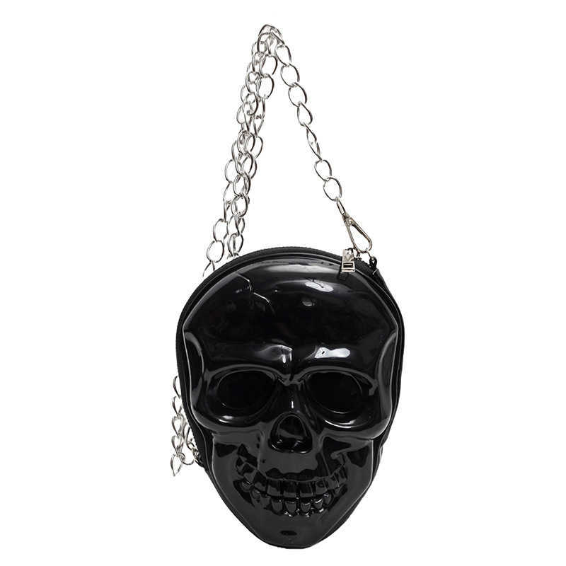 CMM Halloween Skeleton Bag for Women New Fashion and Personalized Funny Single Shoulder Chain Small Round Bag