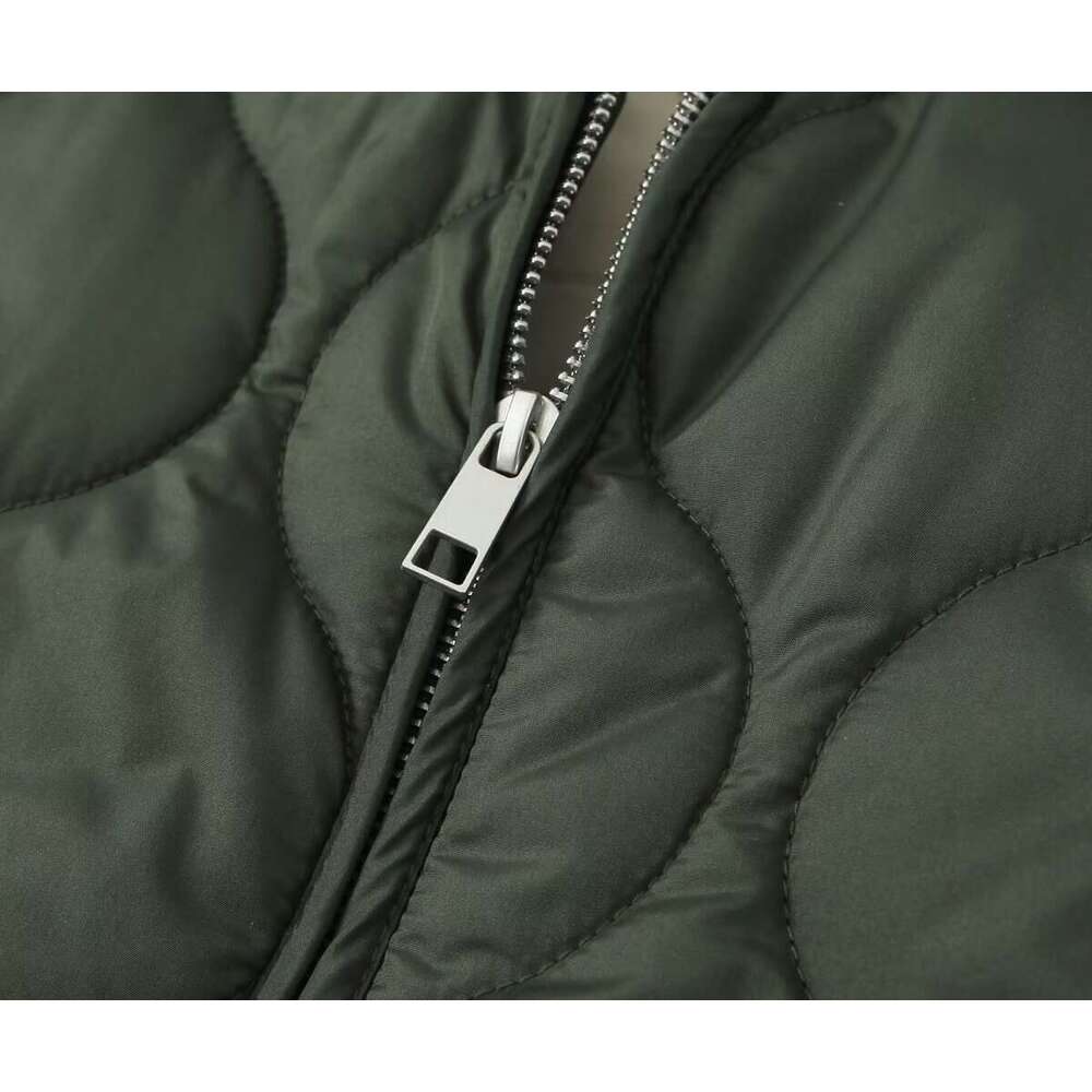 TRAFZA Women Padding Zip Up Puffy New 2024 Fashion Street Fall Winter Jacket Coat