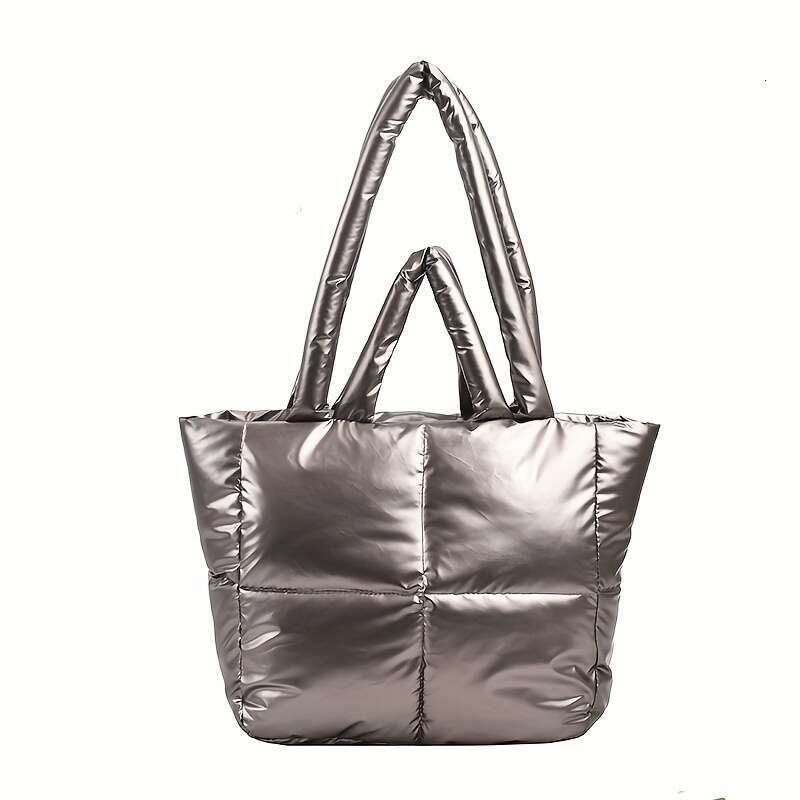 Puffer Large Capacity Tote Stylish Soft Quilted Hand Bag, Women's Fashion Ever Day Shoulder Bag & Purse - view 9