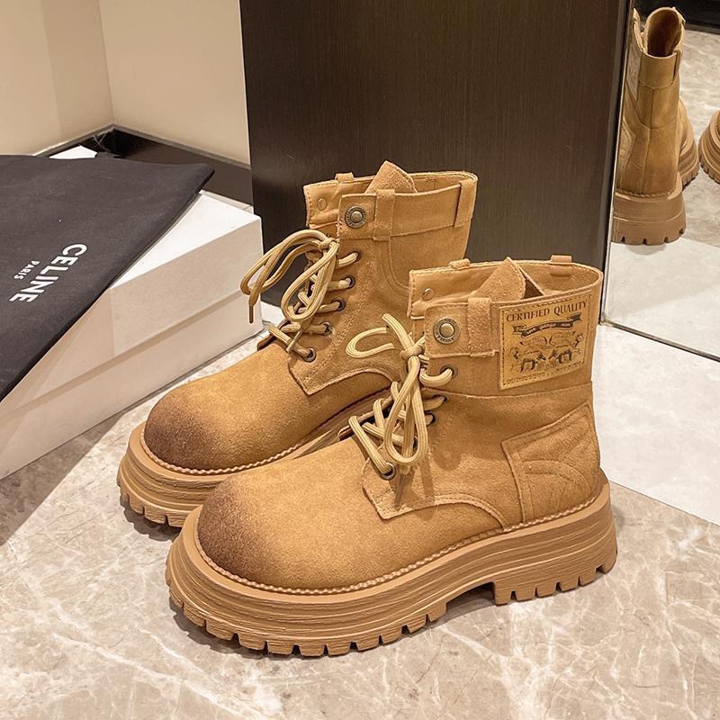 Ankle Platform for 2024 Chunky Ladies Stivali Black Boots Women New Barefoot Shoes atos Mujer 5795