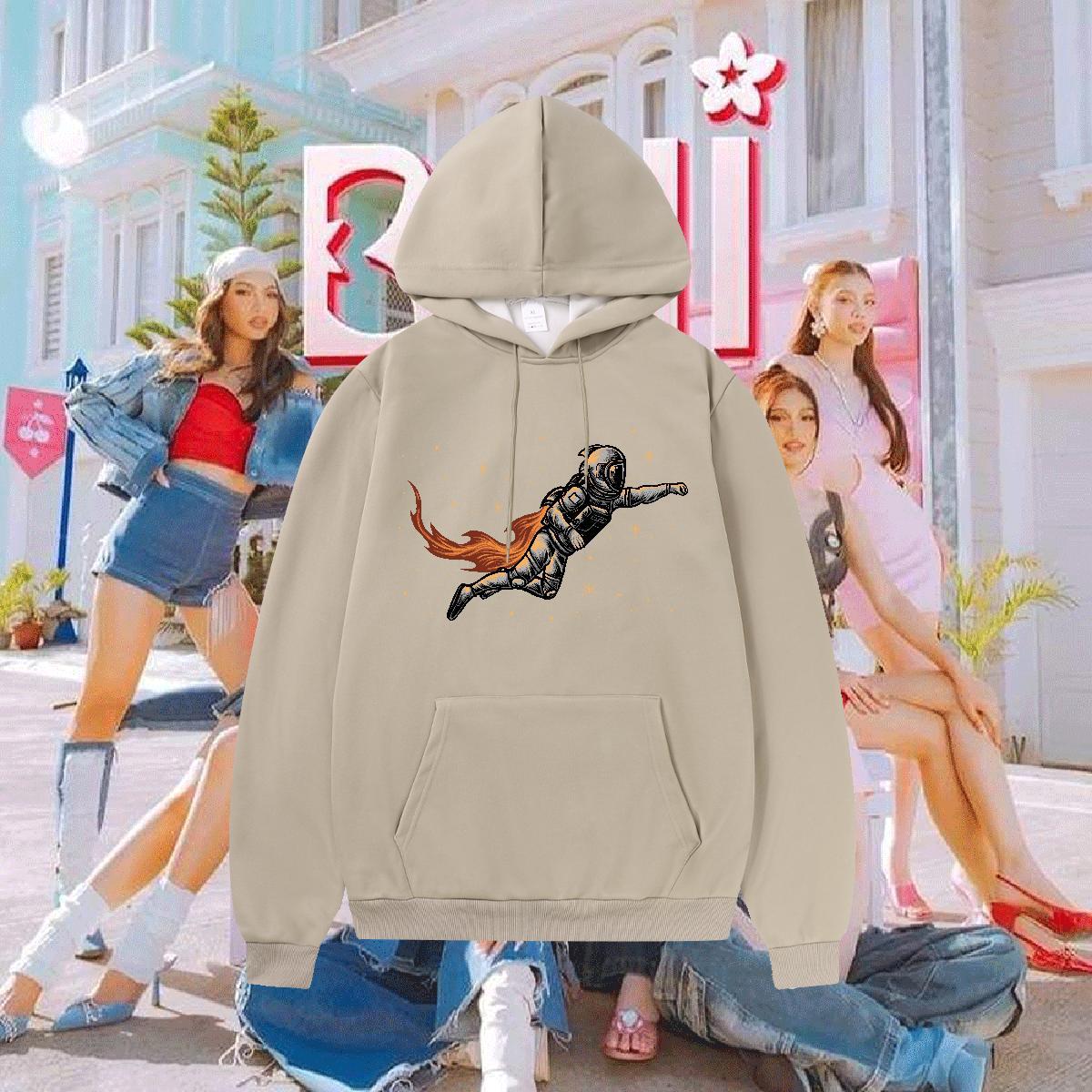 DIY Hooded Sweatshirt Breathable Long Sleeve Brand Couples Hoodie Oversized Tops Pullover Hoodie Sports Casual Velvet Thick