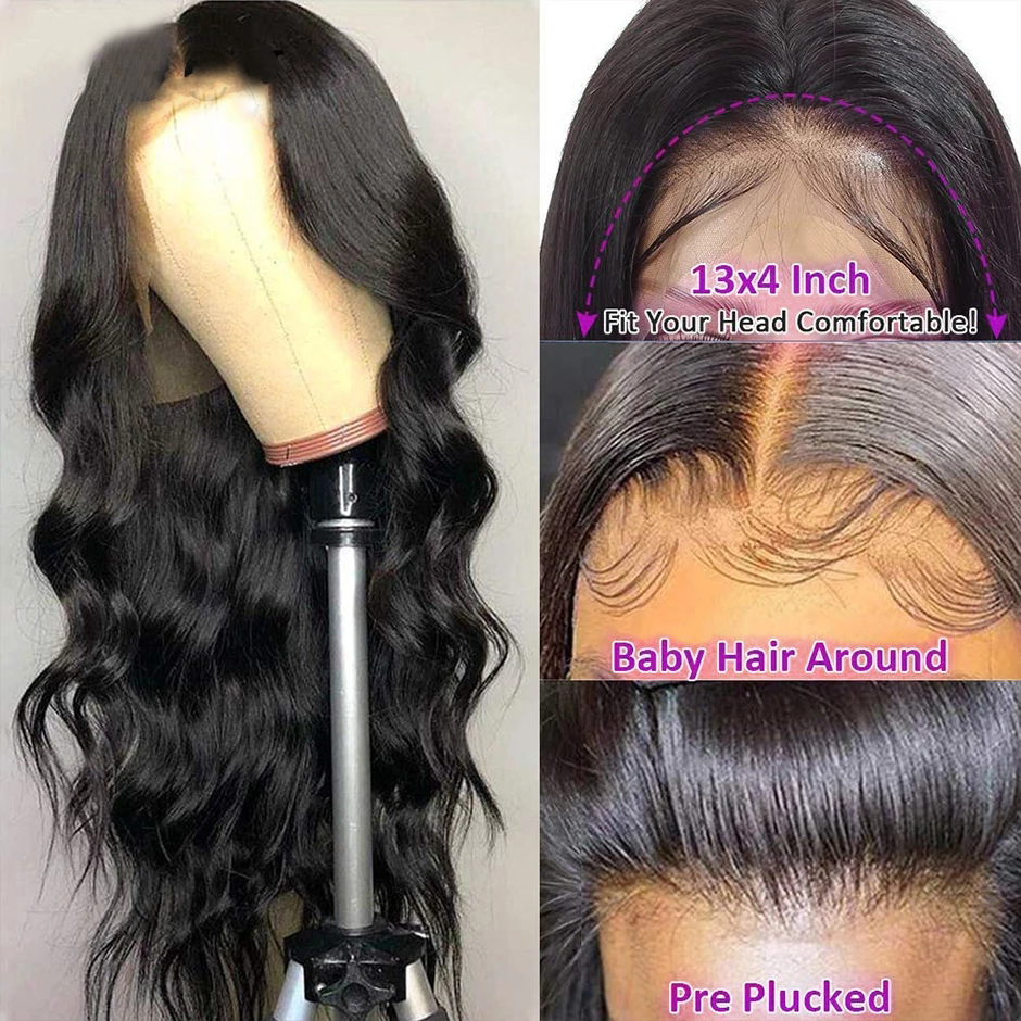 TRACY HAIR 13x4/13x6 HD Transparent Body Wave Front Human Hair Wigs For Women Remy Frontal 4X4 Lace Closure Wig