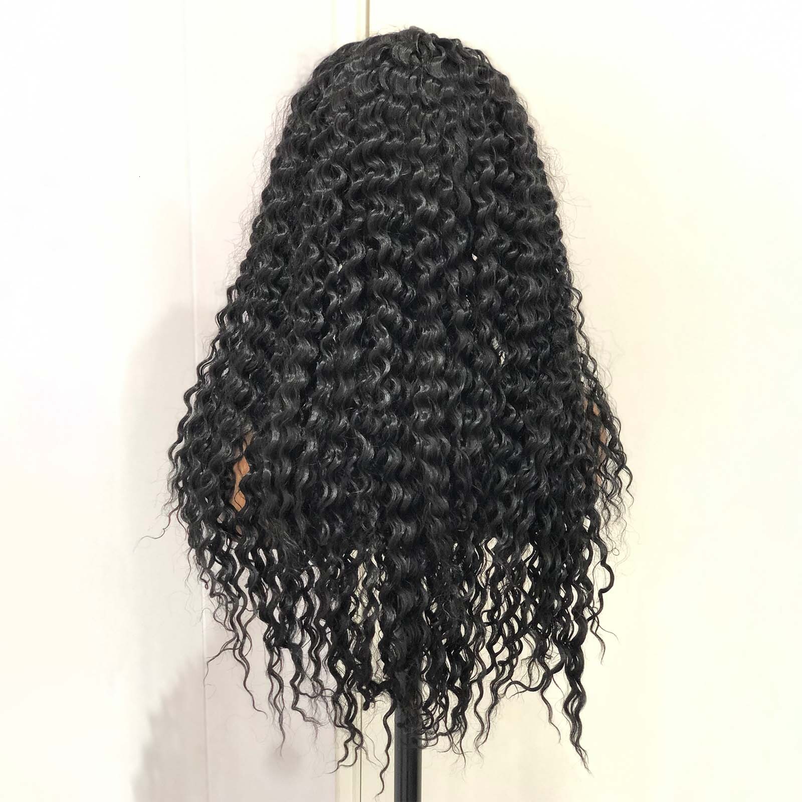 Deep Synthetic Lace Front Wig Glueless Frontal Long Hair Afro Kinky Curly Wigs for Black Women Party Daily