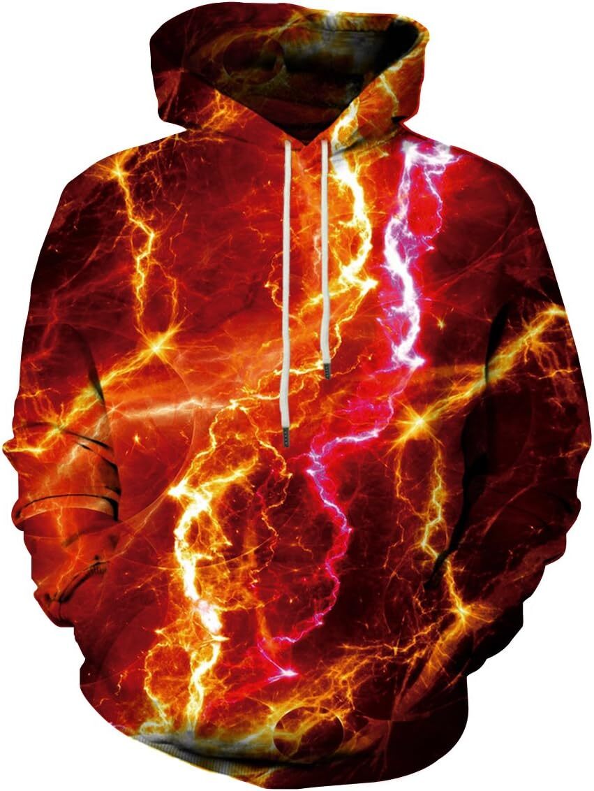 Hoodie for Mens Unisex Colorful Graphic 3D Print Cool Sweatshirt Cool Design with Pocket for Men Graphic Hoodies sweatshirt Pullover Long Sleeve