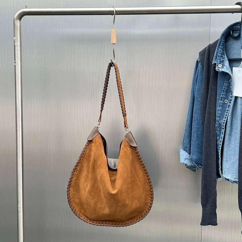 vintage frosted cowhide hand woven ing large capacity womens single shoulder saddle bag diagonal cross purse