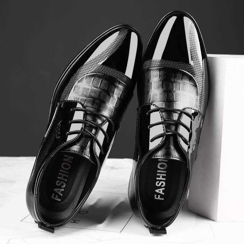 Men Dress Shoes Mens Leather Shoes New Business Dress Shoes Shoes Mens Lace Up Wedding Shoes Versatile Casual Shoes 241009