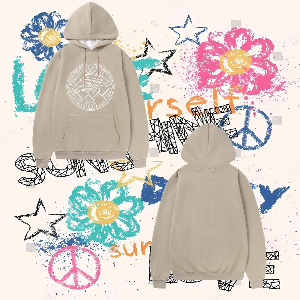 2024 DIY Hoodie Men Breathable Popular Mens Hoodie Plus Size Cartoon Tops Hoody Street Thick Fleece