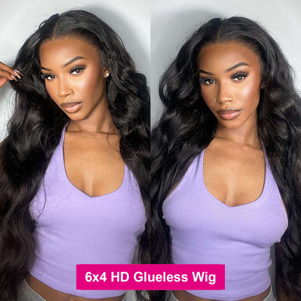 Ready To Wear Prelucked Human Body Wave Hair Wig Glueless x Lace Closure Transparent Upgrade Pre cut For Women