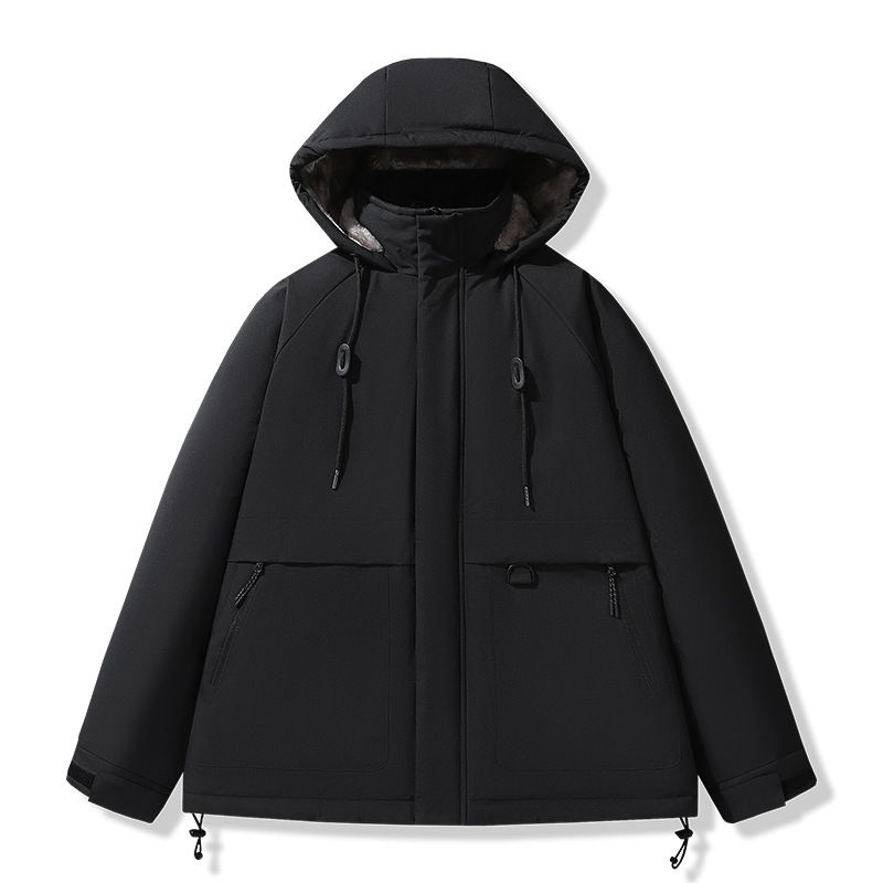 2024 New Designer Yellow Yimei with Velvet 2024 Spring and Autumn Work Clothes Assault Clothes Outdoor Mountaineering
