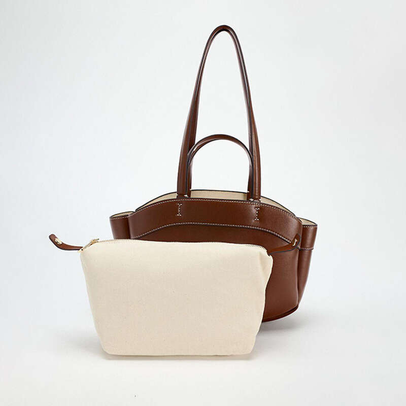 Women Tote Underarm Pouch Large Capacity Pu Leather Shoulder Retro Crossbody Bag Casual Portable Bucket Bags Handbag