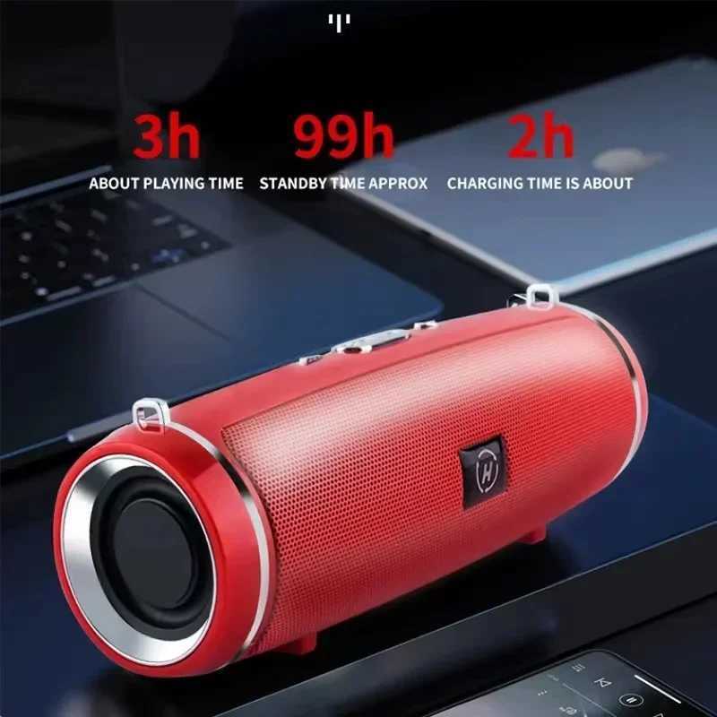 Loudspeaker box Portable Wireless Speaker IPX7 Waterproof Outdoor HIFI Pillar Speaker Subwoofer Stereo Speaker FM Radio TF Boom Box Z241028