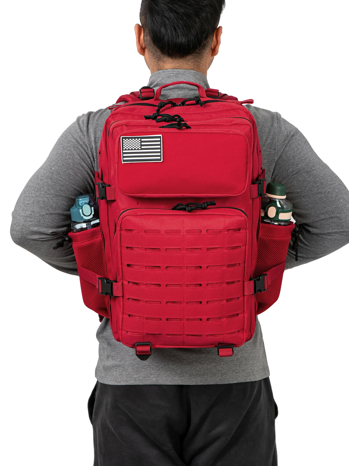 25L45L Tactical Backpack for Men and Women Pack Bag Small School Rucksack with Bottle Holder camping equipment Hiking Backpacks 241028