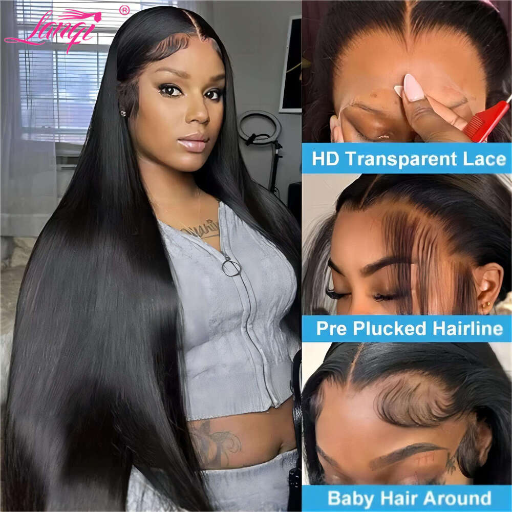 x Lace Wigs Human Hair Frontal Wig X Transparent Front Straight Brazilian Remy Clousre