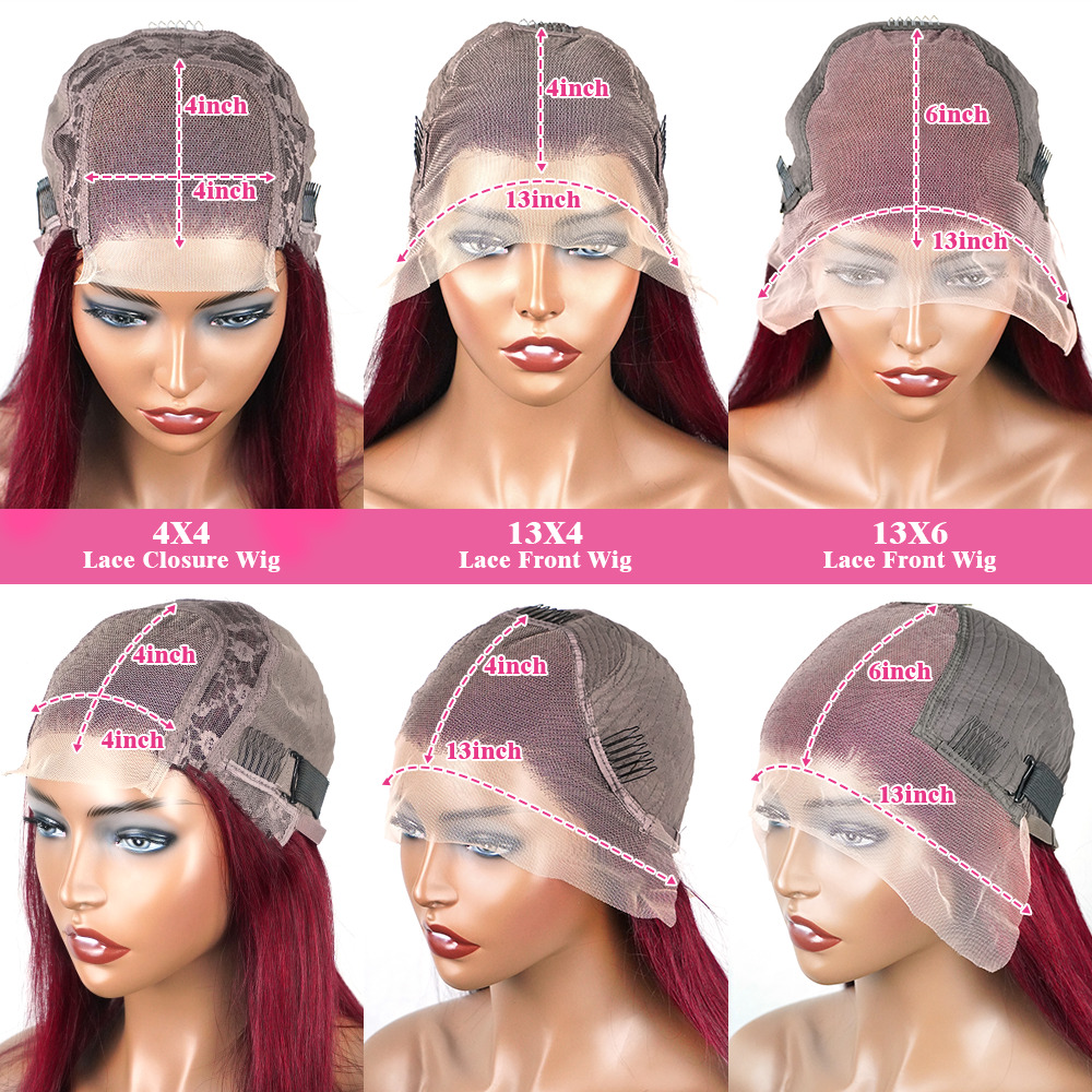 30 36 Inch Bury 13x6 Hd Frontal 100% Human Hair Wig Colored Cheap Bob Bone Straight Lace Front Wigs On Clearance Sale