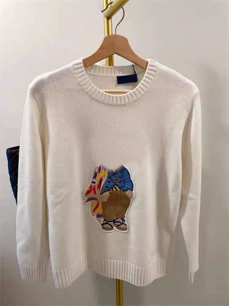 Men's casual high-end burst pullover round neck knit hoodie autumn and winter design sense of the new fashion brand loose matching outside wear