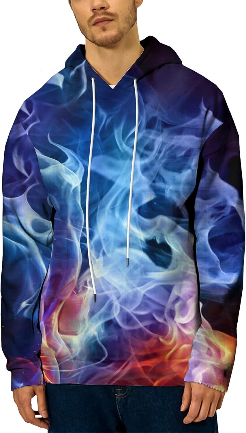 Hoodie for Mens Unisex 3D Printed Hoodies Graphic Pullover Hooded Sweatshirt for Men Women Graphic Trendy