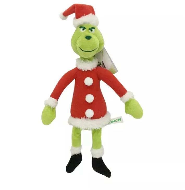 1Pc Stock Stole Plush Toys Green Grinch Toy Max Dog Doll Soft Stuffed Cartoon Animal Peluche For Kids Christmas Gifts 1028