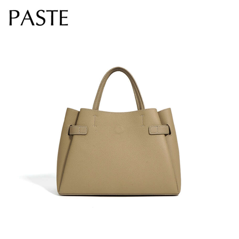 New Large Capacity SAFFIANO Tote Beige Color Natural Genuine Cow Leather Women Shoulder Bag Fashion Wedding Ladies Handbag