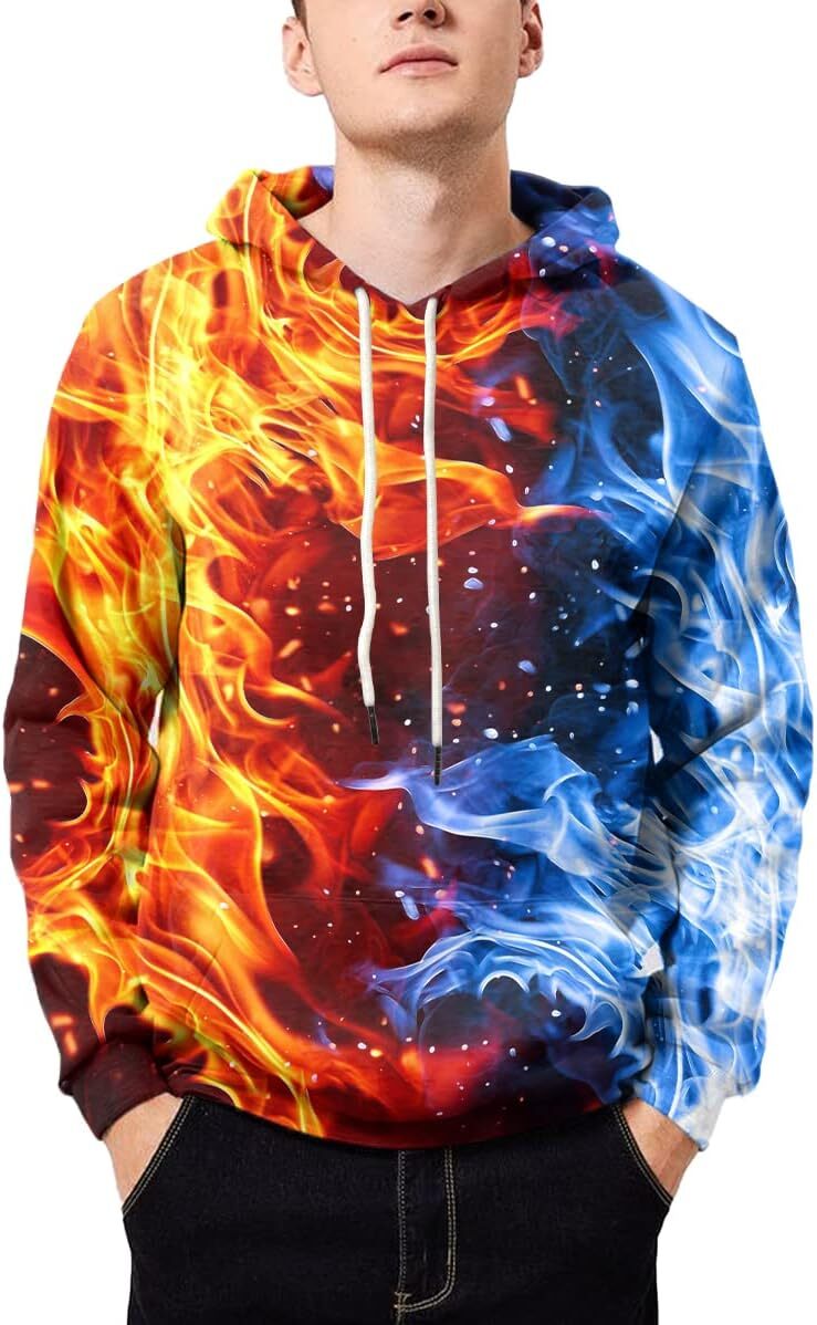 Hoodie for Mens Womens Unisex Colorful Graphic Hoodies 3D Print Cool Sweatshirt Cool for Men and Women Graphic Warm and casual cool