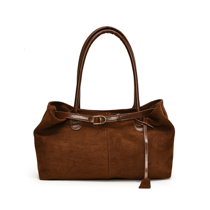 Matte large capacity 2025 new designer autumn and winter new suede shoulder bag, armpit bag, handbag, crossbody bag