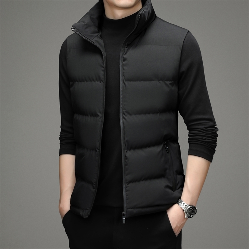 Mens Vest Jacket Autumn Winter Warm Sleeveless Jacket Casual Stand Collar Vest Trend Mens High Quality Sports Coat Vest 241007